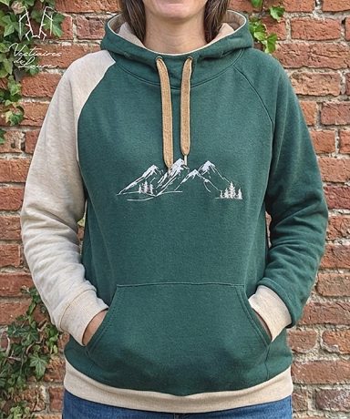 Sweat à capuche bi-ton